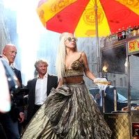 Lady Gaga is seen on the set of photo shoot wearing an outlandish costume | Picture 75168